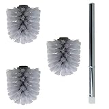 Sanixa BUE2336 Universal Ersatz Toilettenbürste weiß Wechsel-Bürste 8 cm Griff 27 cm Ersatz-Bürste WC Bürstenkopf Universell passend