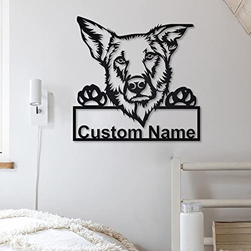 SOULSIS Personalizado Chinook Dog de Madera Sign Art | Letrero de de Madera Chinook Personalizado para Perros | Regalo de Perro | Regalo de cumpleaños | Animales Graciosos