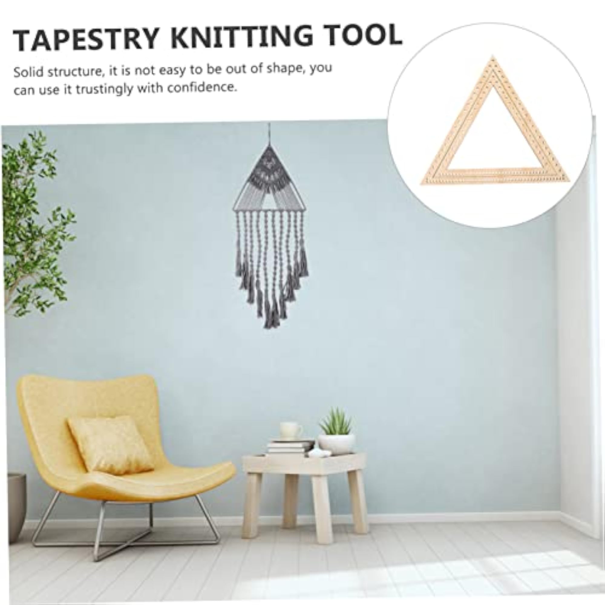 2pcs Tapestry Knitting Machine Triangle Shape Wall Tapestry