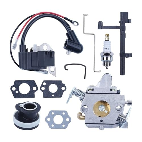 Carburateur et bobine d'allumage pour tronçonneuse MS180 MS170 018 017 avec arbre de commutateur