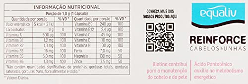 Equaliv Reinforce Cabelos & Unhas 30 Cápsulas - Equaliv, 30 Cápsulas - Equaliv