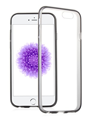 iXCC Crystal Series Apple iPhone 6/6s Protective Slim Cover Case with Transparent Clear PC Hard Back Plate and Soft TPU Gel Bumper - Black