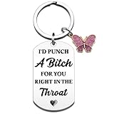 FAFQBING Friend Gifts Funny Friendship Gifts for Friends Bestie Sister Mom I'd Punch A B for You Gifts Birthday Valentines Day Anniversary Presents for Her