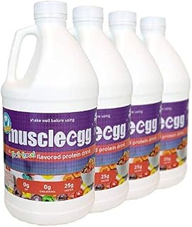MuscleEgg 4 Half-Gallons Fruit Cereal Liquid Egg Whites (Cage-Free)