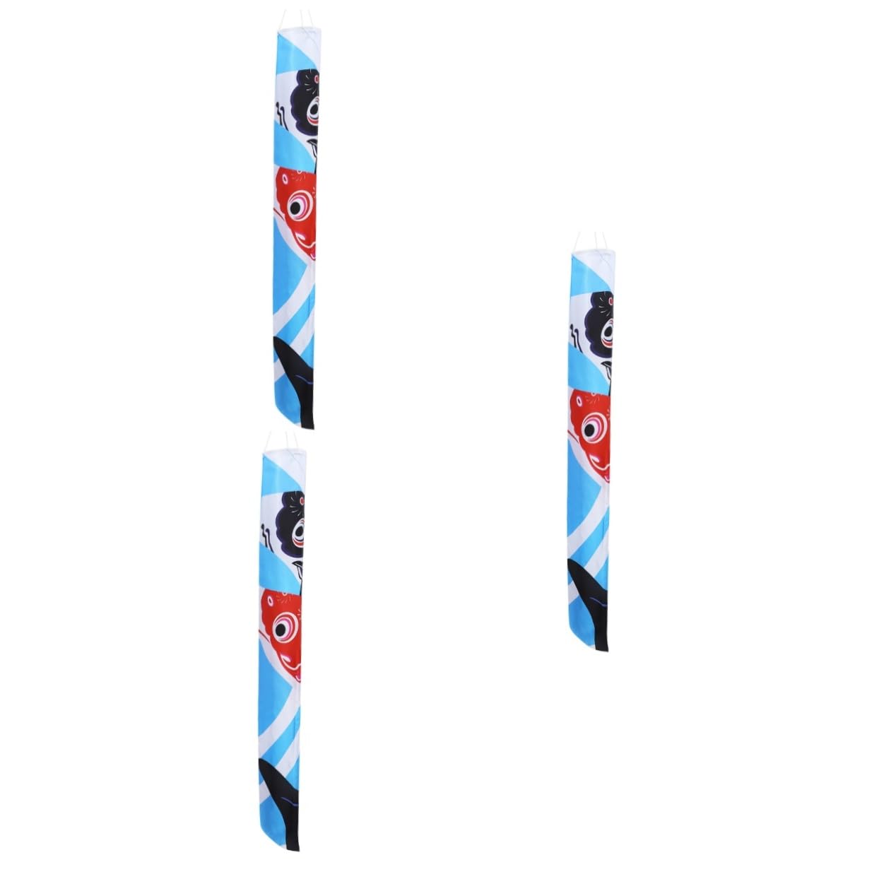 Drapeau de la carpe koinobori en satin pour décoration extérieure de jardin - Lot de 3 pièces