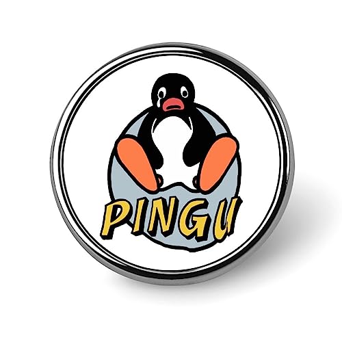 ブローチ ピングー キャラクター ペンギン ピンバッジ 丸い 徽章 金属バッジピン 丸型ボタンバッジ デコレーション タックピン ピンブローチ ボタンブローチ 合金製 メンズ レディース アクセサリー ネクタイピン おしゃれ ギフト かわいい