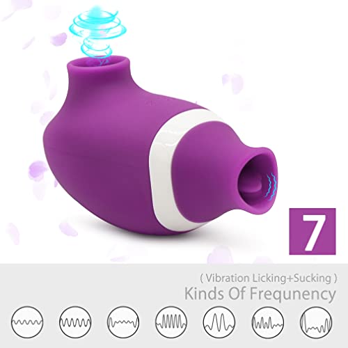 Sugador de Clitóris Vibrador Sugador com Língua de 9 Modos de Vibração Sucção e Lambida VI02