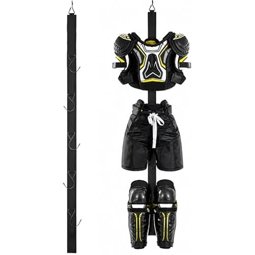TUYUU Portable Hockey Equipment Drying Rack 5 Hooks Gifts for Youth & Men