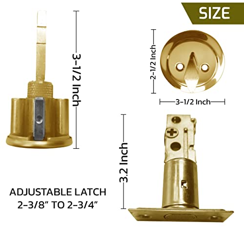 Nu-Set Lock | Single Cylinder Deadbolt Keyed Alike Lock | 4 Pack Deadbolt Lock Set | Home Improvement & Door Hardware (Brass) #TOP1