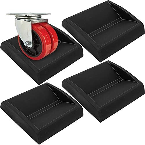 WELLGO Bed Stoppers & Furniture Cups - Premium Silicone Casters Furniture Wheel Stoppers fit All Wheels of Furniture, Sofa Bed Chairs-Made up of Solid Silicone Prevents Scratches (3โx3" (4Pack))