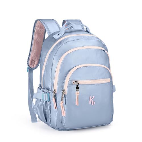 Mochila Escolar Feminina Kika Metalizada Costa Juvenil Adulto (Azul)