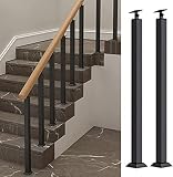 Glass Panel Holder, Floor Glass Fence Post Iron Railing Spindles Indoor Outdoor Stairs, Heavy Duty D
