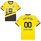 Inkl. Sponsor und BL Logos. PUMA Borussia Dortmund BVB Heimtrikot 2023 2024 Home Trikot Sponsor BL Logo Herren Wunschname Gr S