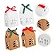 Unomor 24pcs Christmas Candy Boxes Hollow Paper Fillable Treat Holders for Parties Weddings Showers and Festivals