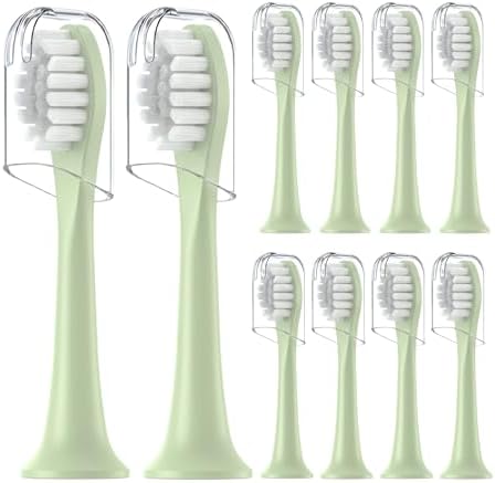10 Pack Replacement Toothbrush Heads Compatible with Suri Sonic E...