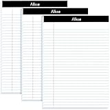 Alitte Legal Notepads 8,5 x 11, 3 Stück – Perforierter, breiter linierter Schreibblock – Premium dickes Papier, kein Tintenverlaufen – Blanko-Rechtsblöcke für Zuhause, Büro, Schule, Geschäft – 50