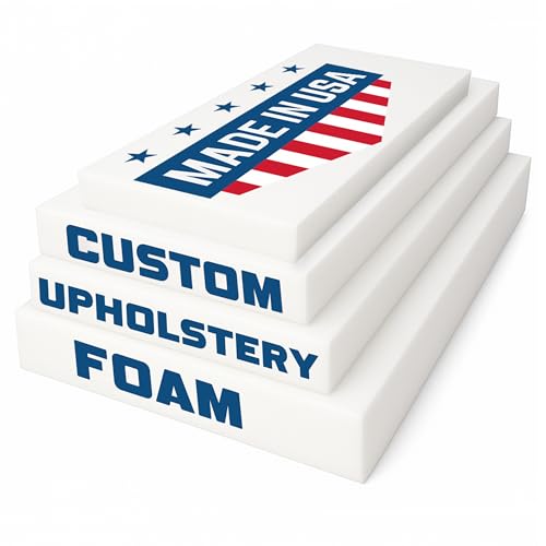 QOMFY Custom Cut Foam for Upholstery High & Medium Density Cushion Insert | Polyurethane Foam Pad for Seats Sofa Chair Bench DIY Projects Custom Size 112 Inch Thickness