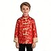 SZCQ Boys Lunar New Year Chinese Jacket Costumes Traditional Coat Outfits Kids Tang Suit Red Dragon XS