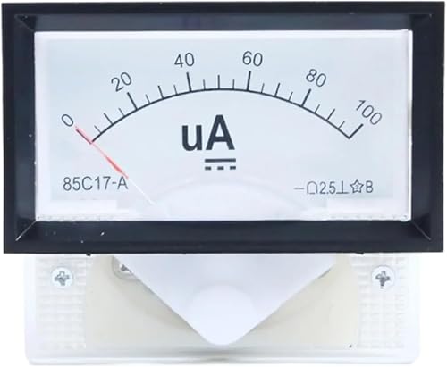 Ampèremètre analogique 85C17 pour surveiller les batteries et petits circuits CC 0-100 µA