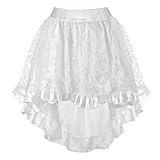 Zhitunemi Steampunk Skirt Plus Size: Renaissance Costume Women Pirate Skirt Corset Dress - Halloween Costumes Cosplay Events White L/XL