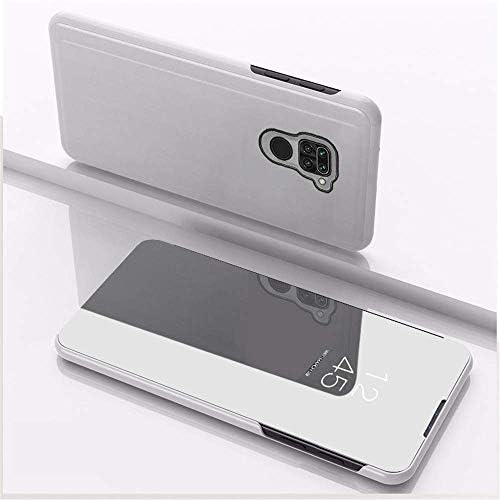 Samsung Galaxy Note 9 Case Cover EMAXELER Stylish Mirror Plating Flip Full Body Protective Reflection Ultra Thin Hard Anti-Scratch Shockproof Frame for Samsung Note 9 Mirror:Silver