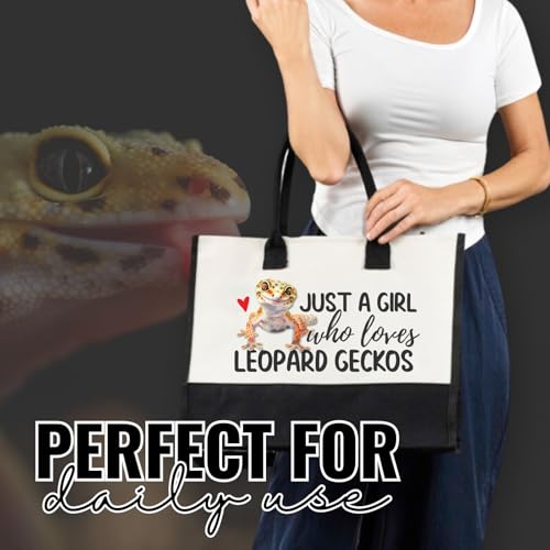 Bolsa Tote de lona con diseño Leopard Gecko para mujer miniatura 5