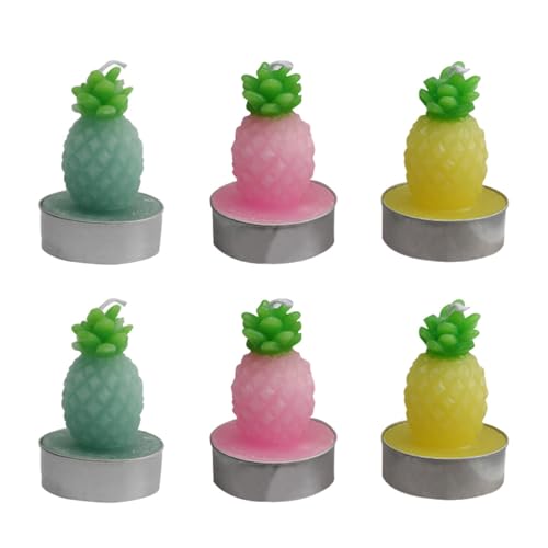 Bougies décoratives ananas pour cadeaux invités | 12 pièces de cire de mariage
