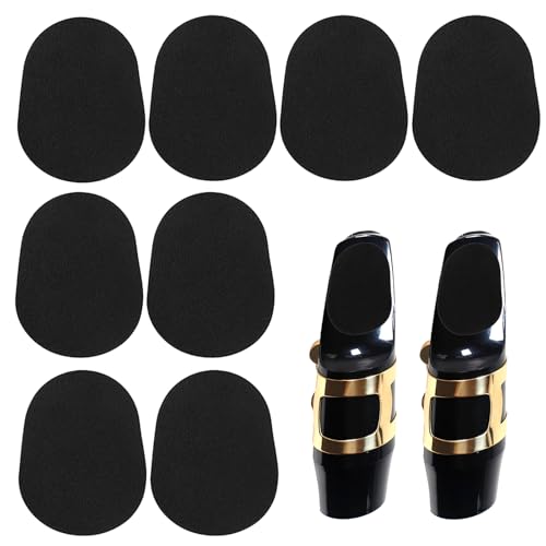 8 Stück Mundstückkissen,Ovale Gummi-Mundstück-Patches,Saxophon Zubehör,Bissgummi Klarinette,Bissgummi Klarinette Mundstückkissen,Saxophon Mundstück Patches Für Anfänger,Saxophone,Klarinetten