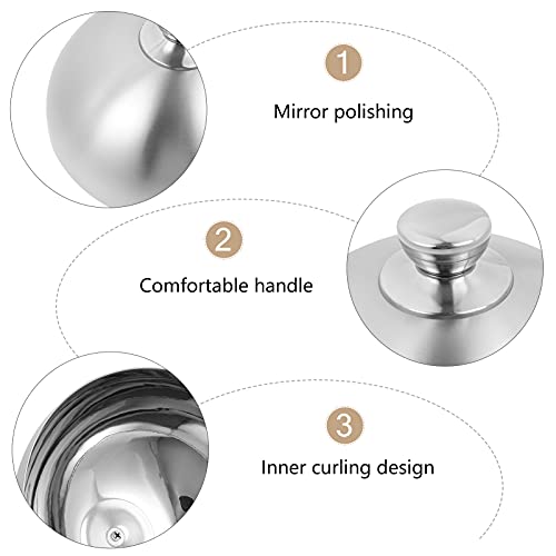 Hemoton Griddle Accessories Stainless Steel Restaurant Cloche Serving Dish Food Cover Dome Plate Covers To Keep Food Warm 24Cm Melting Dome #TOP3