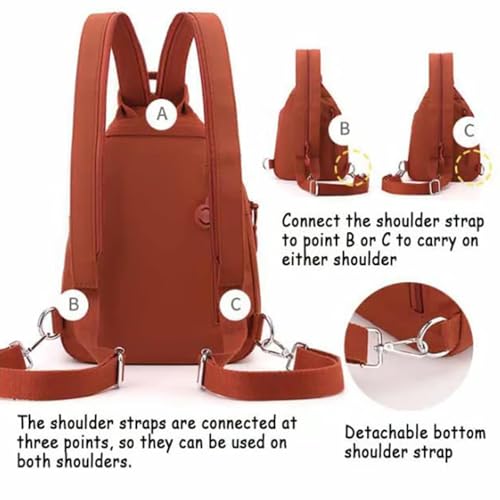 Waterproof 2-Way Commuter Bag,Convertible Travel Bag, Large Capacity Anti-Theft Travel Tote,Comfortable Carrying for Fitness,Commuting,Travel (Red)3