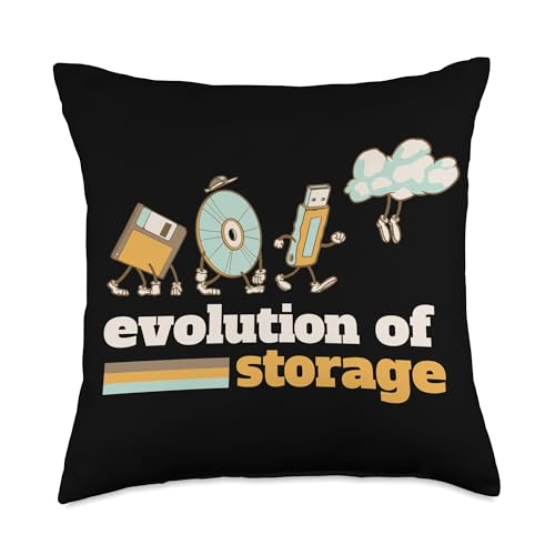 Retro Floppy Disk CD Throw Pillow