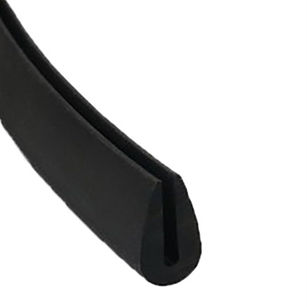 Striscia di gomma nera con canale a U, 5 x 8 mm, guarnizione per porte e finestre, lunghezza 1 metro