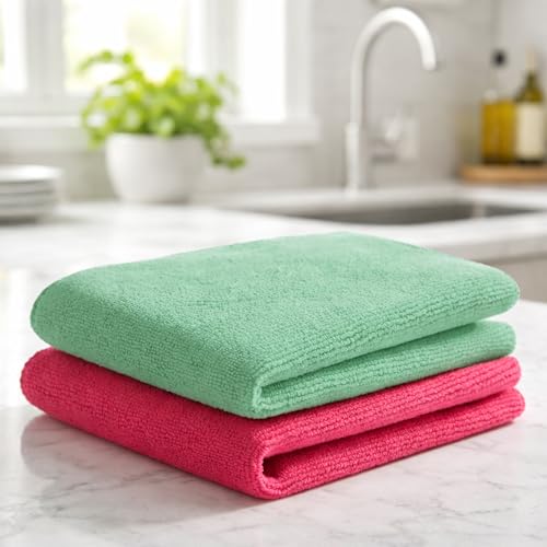 Image of Cutting EDGE 300 GSM Car Microfiber Cloth, Multicolor, 40x30 cm (Set of 2) | Material: Microfiber, 300 GSM, Small Size, Ideal for Car, Bike, Glass & Dashboard Cleaning, Soft, Lint-Free & Scratch-Free