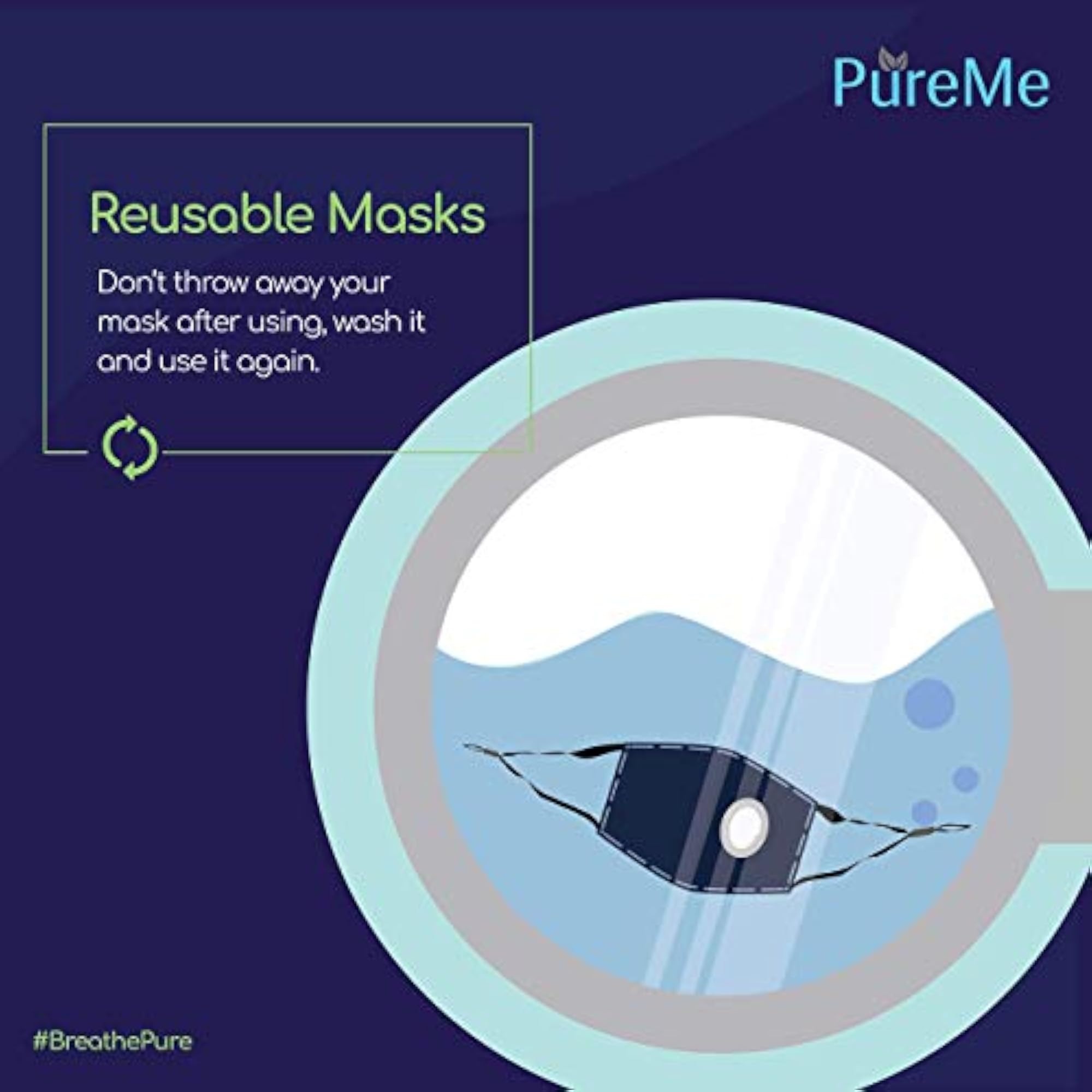 Cotton Reusable Unisex N95 Mask with Valve