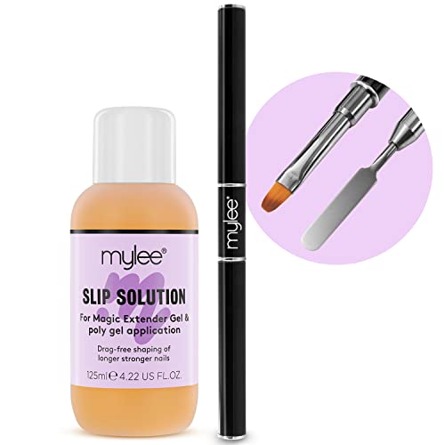 Mylee Magic Extender Gel Nail Builder Kit – Slip Solution 125ml & Dual-Ended Tool, UV / LED Nail Tips & Extensions - Image 4