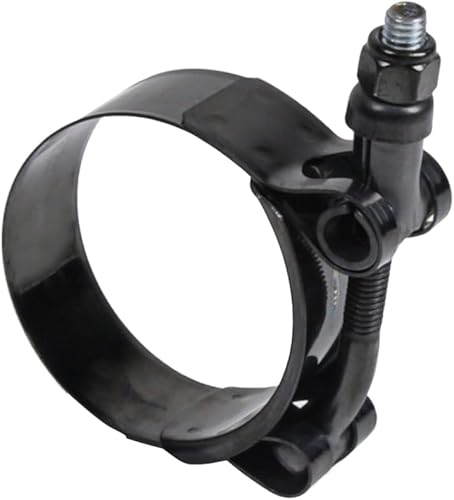 Miniatura 62 de Kyostar Abrazadera de manguera con perno en T de 2.5 pulgadas, ajustable, acero inoxidable, color azul titanio, diámetro de abrazadera para 2.5