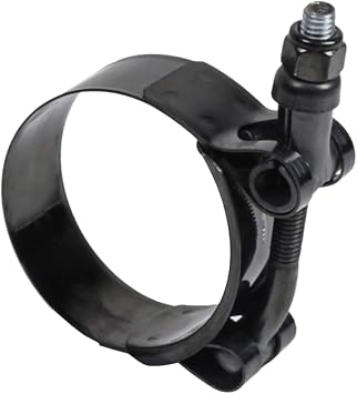 Kyostar 1.75 T-Bolt Hose Clamp Adjustable Stainless Steel Clamp Black (Electrophoresis) Diameter Ranger for 1.75 (45mm -53mm)
