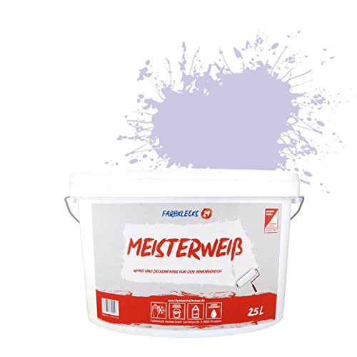 Farbklecks24 Meisterweiß Color, Wandfarbe Lila 2-1 (2,5L),(versch. Farben),hohe Deckkraft