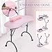 Faquenc Portable Nail Table Manicure Desk Foldable Nails Tech Station Professional Nail Desk with Drawer & Wrist Rest Wheeled Manicurist Workstation for Home Spa Beauty Salon Pink