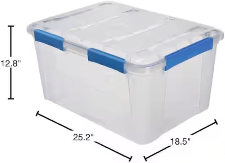 75L Waterproof Clear Latch Tote AS51508