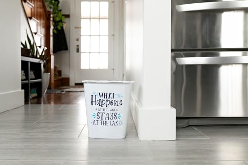 Image of KOLORAE Waste Can 10L (2.6 Gallons) - 3 Pack Trash Garbage Can for Home, Office, Dorm Room Wastebasket (at The Lake)