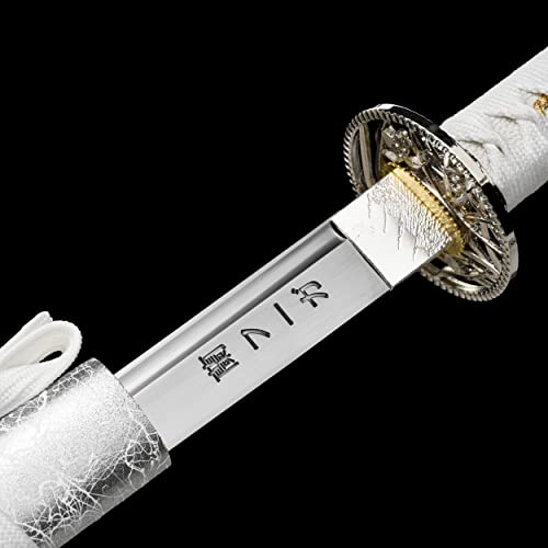 Jihpen Sword Katana,Full Tang Samurai Sword,Sharp,Spring Steel Blade With Scabbard thumb #5