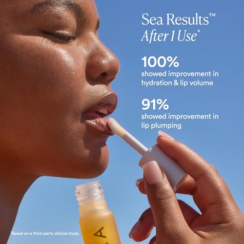 OSEA Hyaluronic Lip Oil Booster – Clean Beauty Lip Oil for Plump, Glossy, Hydrated Lips – Nourishing Seaweed & Meadowfoam Oil – Vegan, Non-Sticky, High-Shine Finish | Hydrates - Image 5