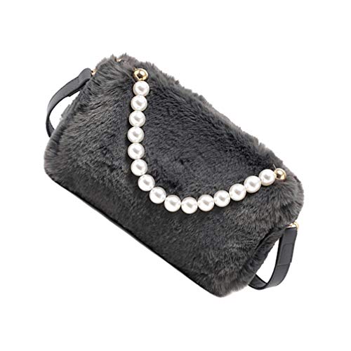 KESYOO Bolsa Feminina de Pele Falsa Cinza para Noite Telefone Carteira Bolsa Bolsa de Ombro Crossbod