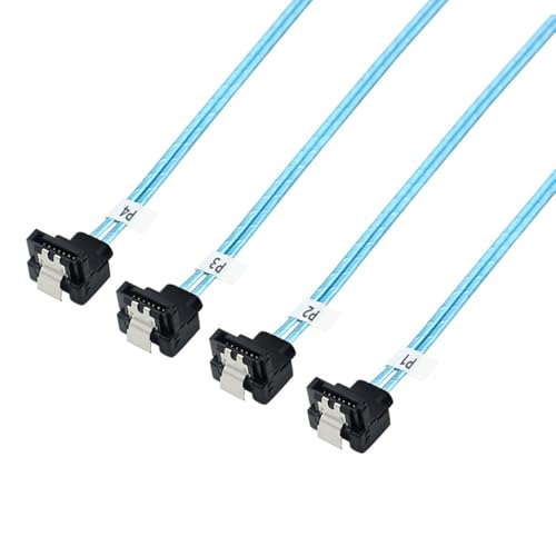 Cable Interno SAS 4.0 a SATA 4X 90 Grados 0.5m miniatura 4