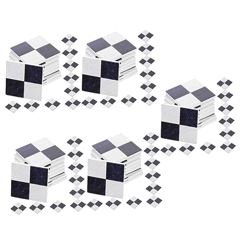 SAFIGLE 135 Pcs Simulated Wooden Floor Dollhouse Floorboards Furniture Ornaments 1 12 Scale Dollhouse Flooring Wood Furniture Tiny House Accessories Wood Wallpaper Decorations Ceramic Tile