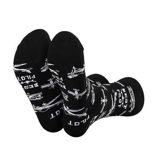 MBMSO Pilot Socks for Men Pilot Gifts Aviation Socks Airplane Socks Airline Pilot Dress Socks Funny Aviation Gifts for Him3