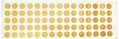 Innovative Stencils Polka Dot Wall Decal Nursery Kids Room Peel and Stick Removable Sticker Circle Pattern Decor #1326 (1.5" (150 Dots), Gold)