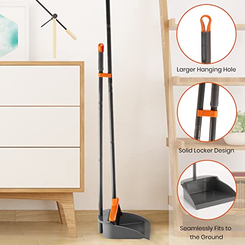 Long Handle Broom With Upright Standing Dustpan Combo For Office Home Kitchen Lobby Floor Cleaning #TOP5
