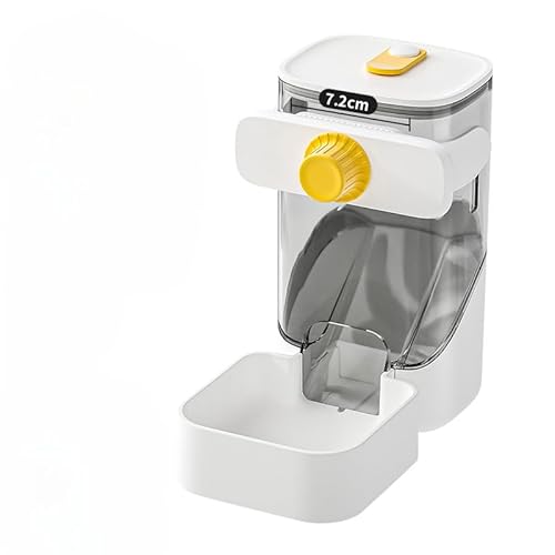 Wangdan ペット自動給餌器、吊り下げケージ給水器、吊り下げケージ給水器、自動給餌器、犬猫用自動給水器 (ハンギングフィーダー(ホワイト))